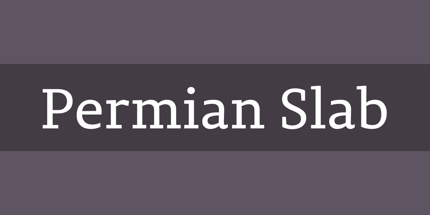 Permian Slab Font